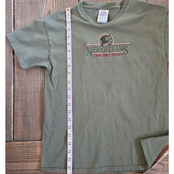 Vintage 90s New Orleans T Shirt Youth Large The Big Easy Embroidered Baby Tee - Picture 6 of 7